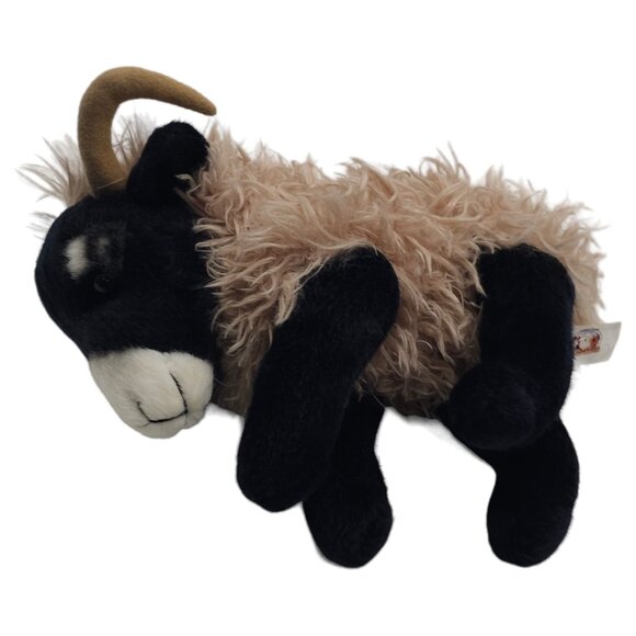 Faithful Friends Collectibles Black Faced Sheep Plush 9" Horned Ram Stuffed Toy - Picture 5 of 7
